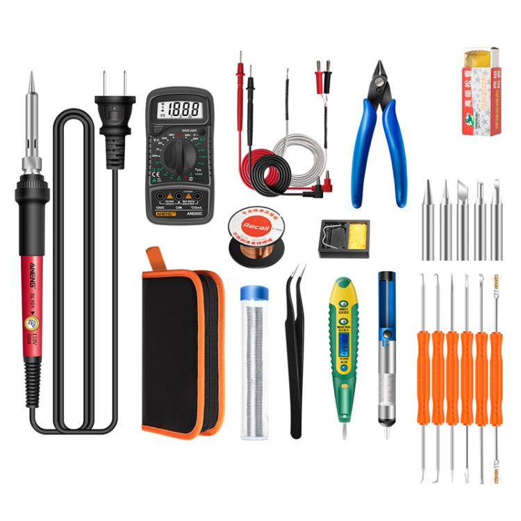 Set di saldatori a temperatura costante per uso domestico Kit di strumenti per saldatura a caldo interno da 60 W, ANENG SL101 24pcs/set Rotary Thermostat, 24pcs/set US Plug, 24pcs/set EU Plug, 25pcs/set US Plug, 25pcs/set EU Plug