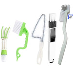 5PCS / Set Spazzola per la pulizia della scanalatura Spazzola multiuso per porte e finestre domestiche, Groove Cleaning Brush