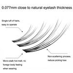 BQI B7229 Ciglia finte sottili tridimensionali arricciate naturali leggere, stile:, Type A+Fishtail (120PCS), Type A+Fishtail (200PCS), Type A+Fishtail+Undercib (200PCS)