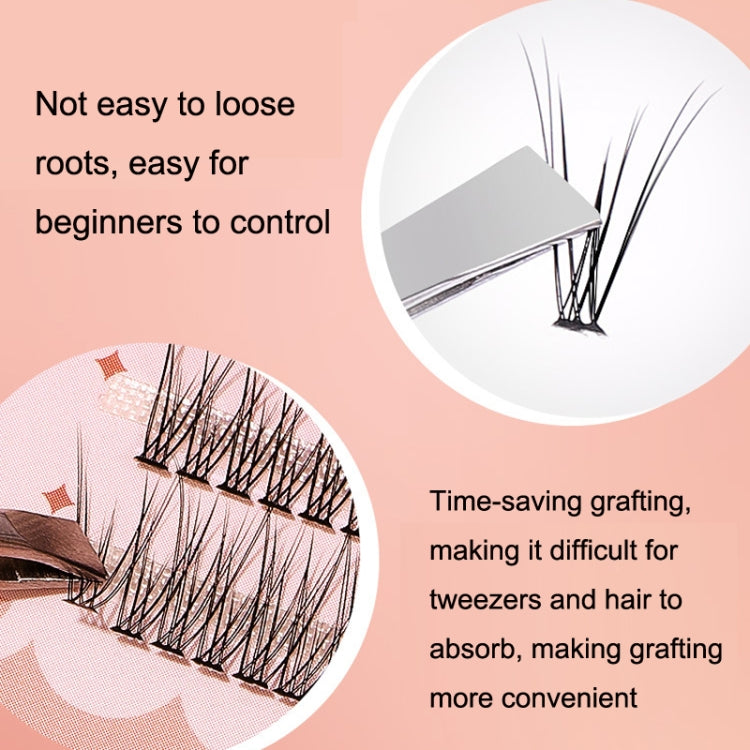 BQI B7229 Ciglia finte sottili tridimensionali arricciate naturali leggere, stile:, Type A+Fishtail (120PCS), Type A+Fishtail (200PCS), Type A+Fishtail+Undercib (200PCS)