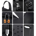 WEIXIER B1862 Zaino per computer da viaggio per uomo d'affari per il tempo libero di grande capacità, B1862 Black, B1862 Grey