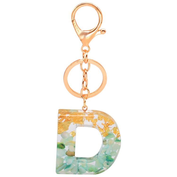 Ciondolo per borsa portachiavi con lettera inglese epossidica in lamina d'oro da 2 pezzi, A, B, C, D, E, F, G, H, I, J, K, L, M, N, O, P, Q, R, S, T, U, V, W, X, Y, Z