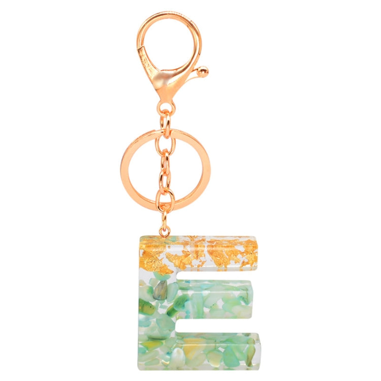 Ciondolo per borsa portachiavi con lettera inglese epossidica in lamina d'oro da 2 pezzi, A, B, C, D, E, F, G, H, I, J, K, L, M, N, O, P, Q, R, S, T, U, V, W, X, Y, Z