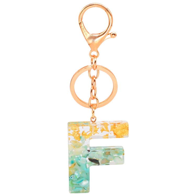 Ciondolo per borsa portachiavi con lettera inglese epossidica in lamina d'oro da 2 pezzi, A, B, C, D, E, F, G, H, I, J, K, L, M, N, O, P, Q, R, S, T, U, V, W, X, Y, Z