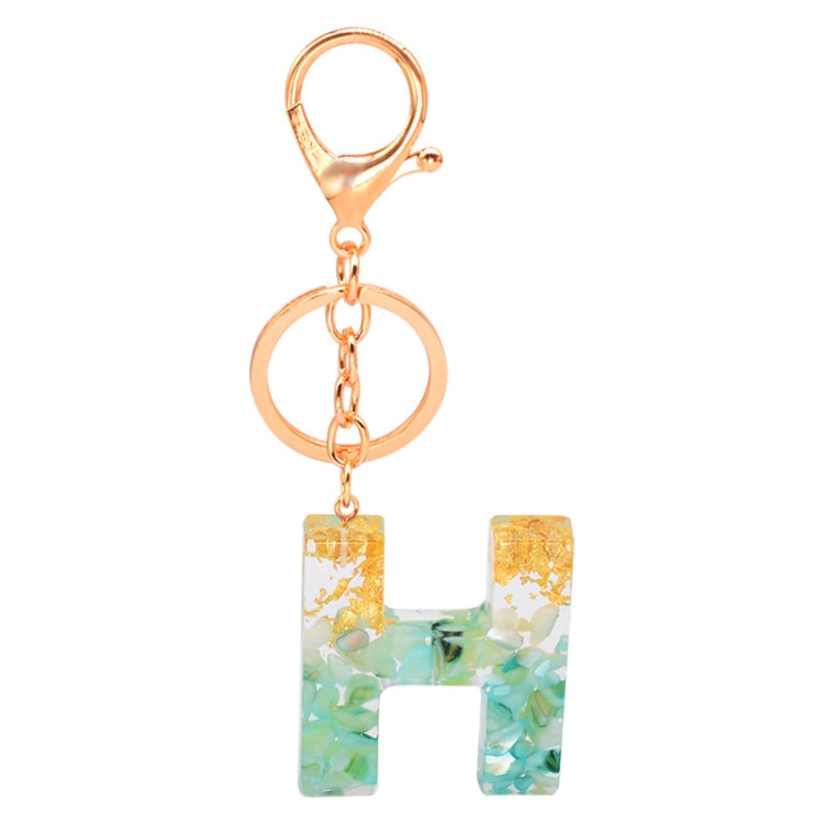 Ciondolo per borsa portachiavi con lettera inglese epossidica in lamina d'oro da 2 pezzi, A, B, C, D, E, F, G, H, I, J, K, L, M, N, O, P, Q, R, S, T, U, V, W, X, Y, Z