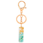 Ciondolo per borsa portachiavi con lettera inglese epossidica in lamina d'oro da 2 pezzi, A, B, C, D, E, F, G, H, I, J, K, L, M, N, O, P, Q, R, S, T, U, V, W, X, Y, Z