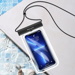 Borsa per cellulare antipolvere e impermeabile in TPU trasparente per immersioni da nuoto, White, Black, Light Blue, Pink, Silver, Sapphire Blue
