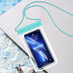 Borsa per cellulare antipolvere e impermeabile in TPU trasparente per immersioni da nuoto, White, Black, Light Blue, Pink, Silver, Sapphire Blue