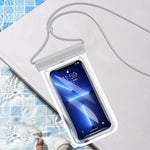 Borsa per cellulare antipolvere e impermeabile in TPU trasparente per immersioni da nuoto, White, Black, Light Blue, Pink, Silver, Sapphire Blue