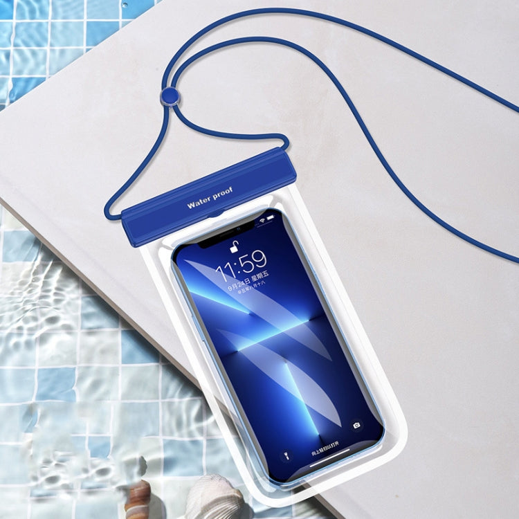 Borsa per cellulare antipolvere e impermeabile in TPU trasparente per immersioni da nuoto, White, Black, Light Blue, Pink, Silver, Sapphire Blue