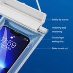 Borsa per cellulare antipolvere e impermeabile in TPU trasparente per immersioni da nuoto, White, Black, Light Blue, Pink, Silver, Sapphire Blue