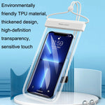 Borsa per cellulare antipolvere e impermeabile in TPU trasparente per immersioni da nuoto, White, Black, Light Blue, Pink, Silver, Sapphire Blue
