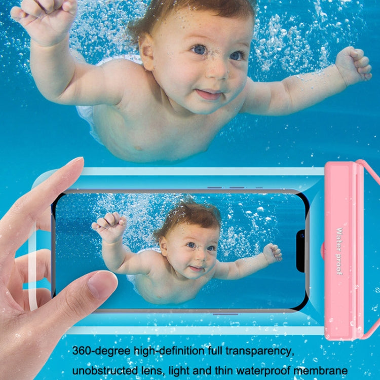 Borsa per cellulare antipolvere e impermeabile in TPU trasparente per immersioni da nuoto, White, Black, Light Blue, Pink, Silver, Sapphire Blue