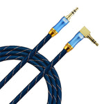 Cavo di prolunga per cavo audio da 3,5 mm per auto EMK a 90 gradi, lunghezza del cavo:, 0.5M, 1M, 1.5M, 2M, 3M, 5M