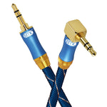 Cavo di prolunga per cavo audio da 3,5 mm per auto EMK a 90 gradi, lunghezza del cavo:, 0.5M, 1M, 1.5M, 2M, 3M, 5M