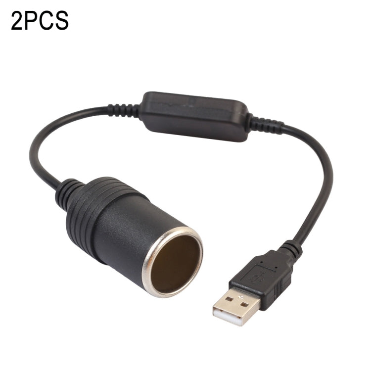 2 PCS USB per presa accendisigari per auto da 5 V a 12 V Cavo adattatore di alimentazione Boost, 35cm, 60cm, 120cm