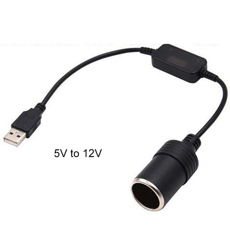 2 PCS USB per presa accendisigari per auto da 5 V a 12 V Cavo adattatore di alimentazione Boost, 35cm, 60cm, 120cm