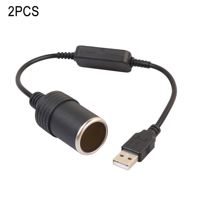 2 PCS USB per presa accendisigari per auto da 5 V a 12 V Cavo adattatore di alimentazione Boost, 35cm, 60cm, 120cm