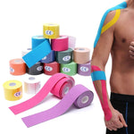 3 PCS Nastro muscolare Fisioterapia Nastro sportivo Fasciatura per ginocchio da pallacanestro, dimensioni:, 2.5cm x 5m, 3.8cm x 5m