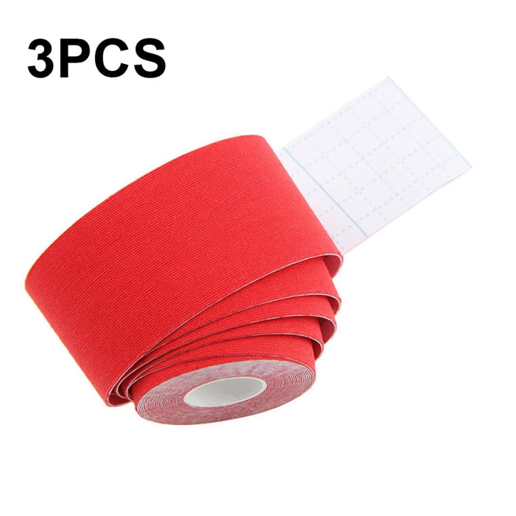 3 PCS Nastro muscolare Fisioterapia Nastro sportivo Fasciatura per ginocchio da pallacanestro, dimensioni:, 5cm x 5m
