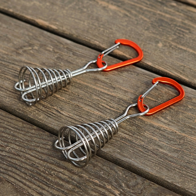 10 PCS Outdoor Barracks Octopus Buckle Camping Deck Nail Fibbia in corda per tenda fissa in acciaio inossidabile, Octopus Buckle