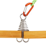 10 PCS Outdoor Barracks Octopus Buckle Camping Deck Nail Fibbia in corda per tenda fissa in acciaio inossidabile, Octopus Buckle
