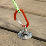 10 PCS Outdoor Barracks Octopus Buckle Camping Deck Nail Fibbia in corda per tenda fissa in acciaio inossidabile, Octopus Buckle