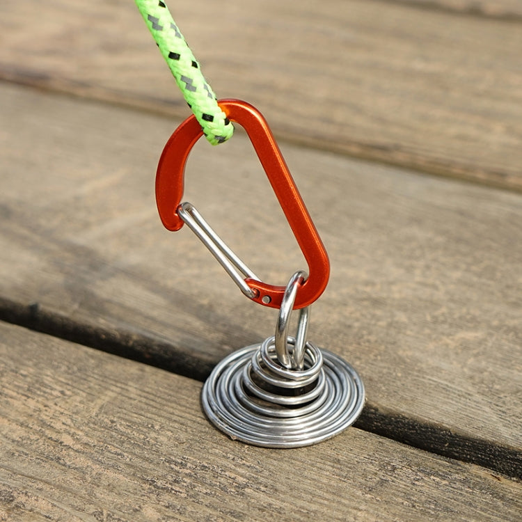 10 PCS Outdoor Barracks Octopus Buckle Camping Deck Nail Fibbia in corda per tenda fissa in acciaio inossidabile, Octopus Buckle