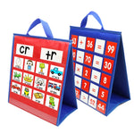 Tabella tascabile per l'insegnamento del desktop pieghevole per l'educazione precoce dei bambini, Pocket Chart