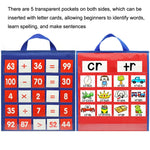 Tabella tascabile per l'insegnamento del desktop pieghevole per l'educazione precoce dei bambini, Pocket Chart