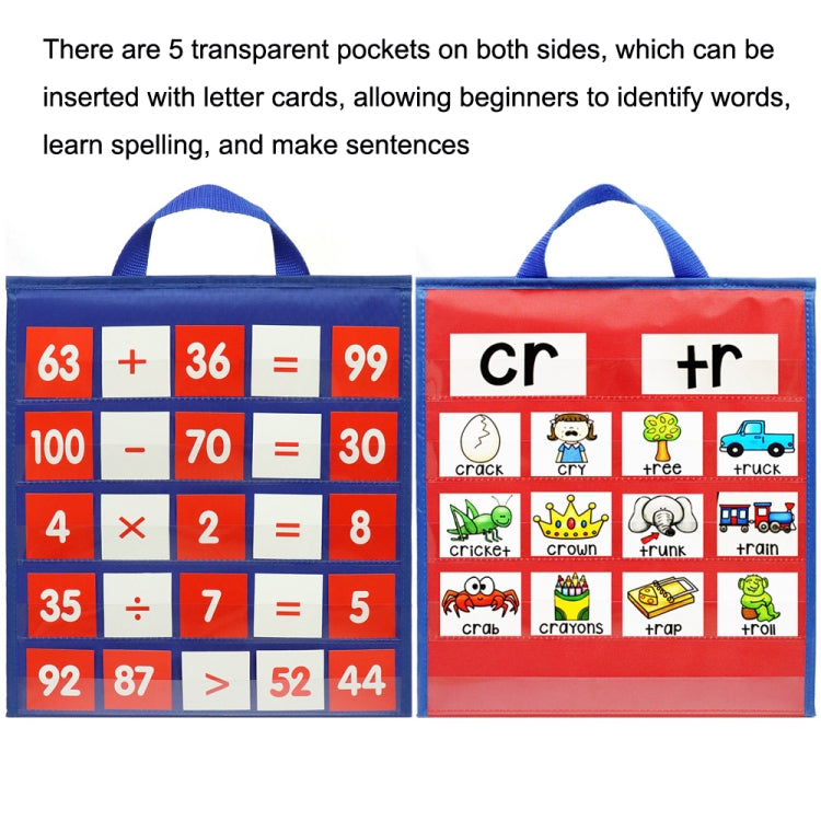 Tabella tascabile per l'insegnamento del desktop pieghevole per l'educazione precoce dei bambini, Pocket Chart