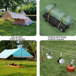 Asta di supporto da campeggio antivento riflettente CLS Outdoor Camp, 4 PCS / Set Yellow, 4 PCS / Set Red, 4 PCS / Set Black, 4 PCS / Set Army Green, 4 PCS / Set White Non-reflective