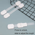 3 PCS Slide Adjust Blocco di sicurezza per bambini Blocco cassetto frigorifero, Drawer Lock