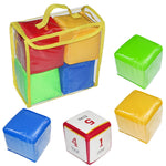 Set 4 dadi educativi con borsa trasparente in PVC
