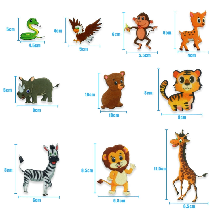 Foglio di feltro animali della foresta 25 pezzi
