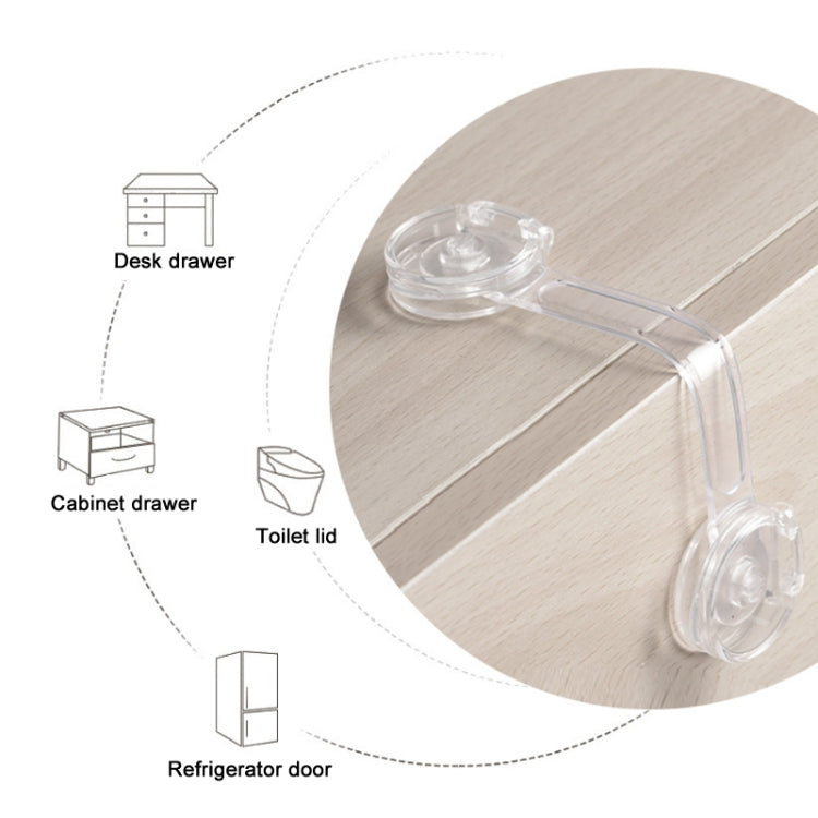 Blocco di sicurezza del frigorifero per porta dell'armadio antiapertura del cassetto dei bambini, 10 PCS/Pack, Pair Lock 10 PCS/Pack, 5 PCS/Pack, Pair Lock 5 PCS/Pack, 5 PCS Transparent +5 Pair Lock