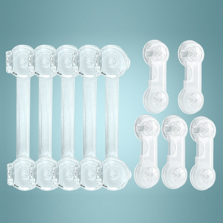 Blocco di sicurezza del frigorifero per porta dell'armadio antiapertura del cassetto dei bambini, 10 PCS/Pack, Pair Lock 10 PCS/Pack, 5 PCS/Pack, Pair Lock 5 PCS/Pack, 5 PCS Transparent +5 Pair Lock
