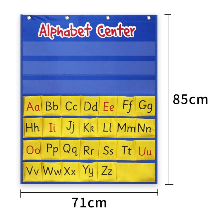 Tasca per lettere con borsa da appendere per l'insegnamento precoce della carta dell'alfabeto, Alphabet Card