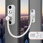 Limitatore di spinta per finestra con blocco di sicurezza anticaduta per bambini, colore:, White, Black, White (Thick), Black (Thick), White (Special Thick), Black (Special Thick), White (Enhanced), Black (Enhanced), White (High Standard)              ...