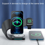 Caricabatterie wireless 4 in 1 per iPhone 12/13 e iWatch