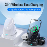 Rack di ricarica wireless 3 in 1 per iPhone e iWatch