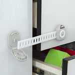 10 pezzi Blocco di sicurezza per porta del cassetto anti-apertura per bambini, Short White Gray, Short White Orange, Long White Gray