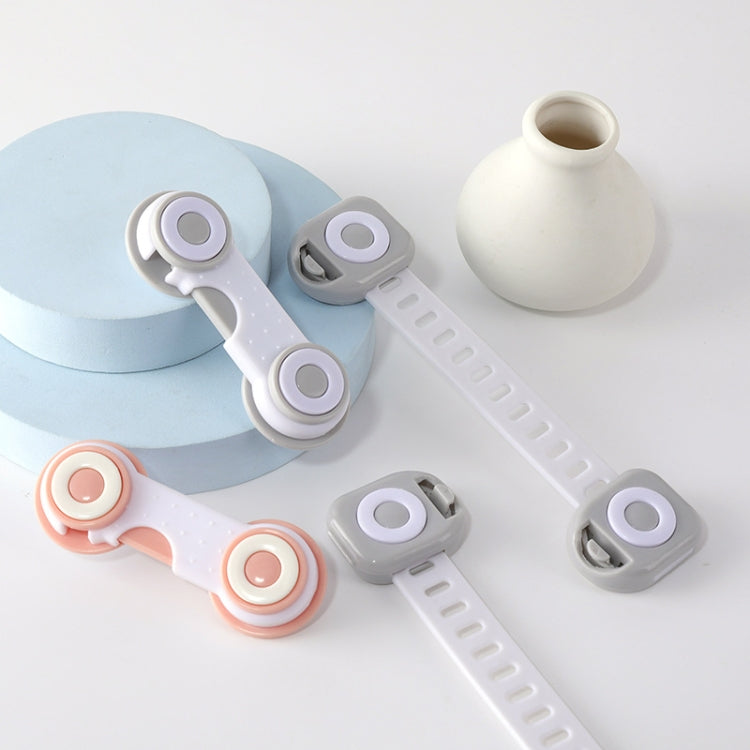 10 pezzi Blocco di sicurezza per porta del cassetto anti-apertura per bambini, Short White Gray, Short White Orange, Long White Gray