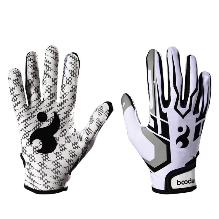 BOODUN C281071G Guanti da rugby da baseball Fitness Sport Guanti da escursionismo all'aperto antiscivolo, C281071G White S, C281071G White M, C281071G White L, C281071G Red S, C281071G Red M, C281071G Red L