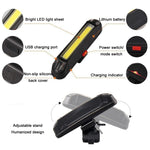 2 luci posteriori a LED ricaricabili per bicicletta, OPP Red Light, OPP White Light, OPP Red&White Light, OPP Red&Blue Light