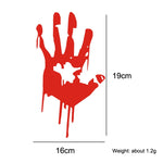 5 set adesivo per auto riflettente per protezione solare impermeabile Adesivo per Halloween con impronta di sangue, Blood Handprint