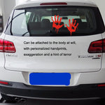 5 set adesivo per auto riflettente per protezione solare impermeabile Adesivo per Halloween con impronta di sangue, Blood Handprint
