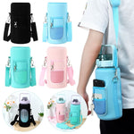 Custodia per bottiglia d'acqua da 2 litri con cinturino, Pink Glue Buckle, Green Glue Buckle, Pink Metal Buckle, Blue Glue Buckle, Green Metal Buckle, Blue Metal Buckle, Black Metal Buckle, Black