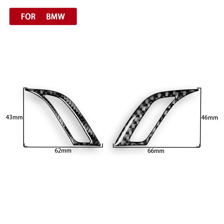 Per BMW X1 F48/X2 F39, set da 2 pezzi, adesivo per manopola di ventilazione del climatizzatore del cruscotto (guida a sinistra)., Left-Hand Drive