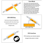 R7S LED COB Dimmer Lampada in vetro Luce plug-in orizzontale a doppia estremità, 78MM 10W, 118mm 20W